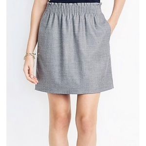 J Crew Sidewalk Mini Skirt in Gray Wool